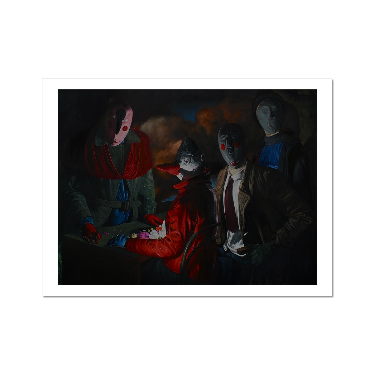 Coterie - painting - art poster print 12x16 inch with white border preview