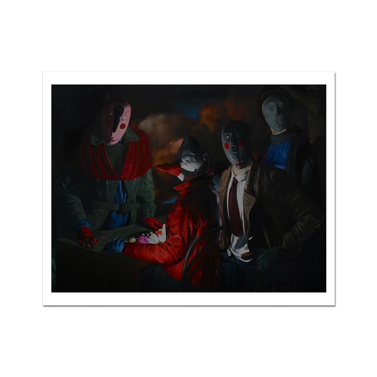 Coterie - painting - art poster print 16x20 inch with white border preview