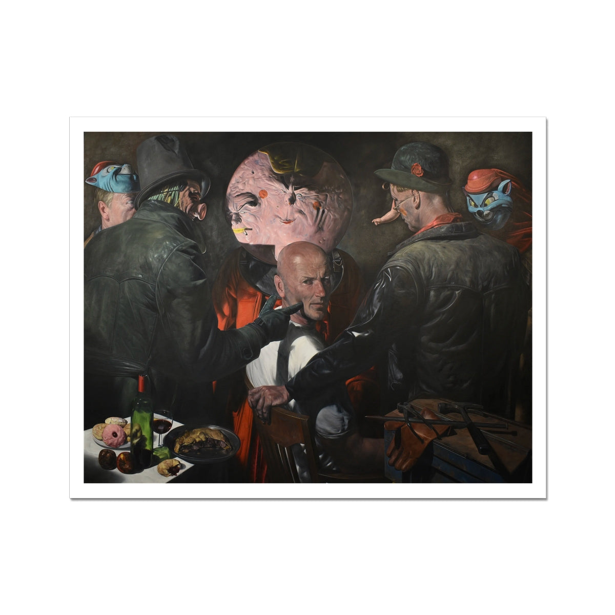 Point - painting - art poster print 16x20 inch with white border preview