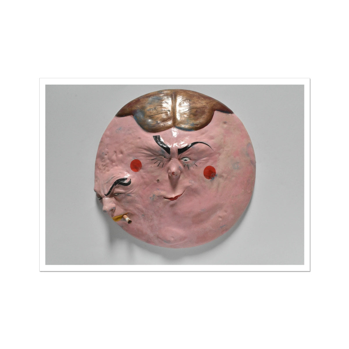 Two - Faced Mask - Sculpture art poster print 20x28 inch with white border preview