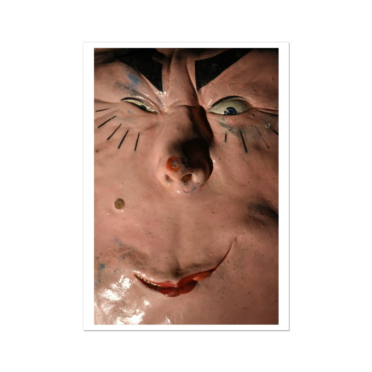 Two - Faced Mask - Detail - Sculpture art poster print 20x28 inch with white border preview
