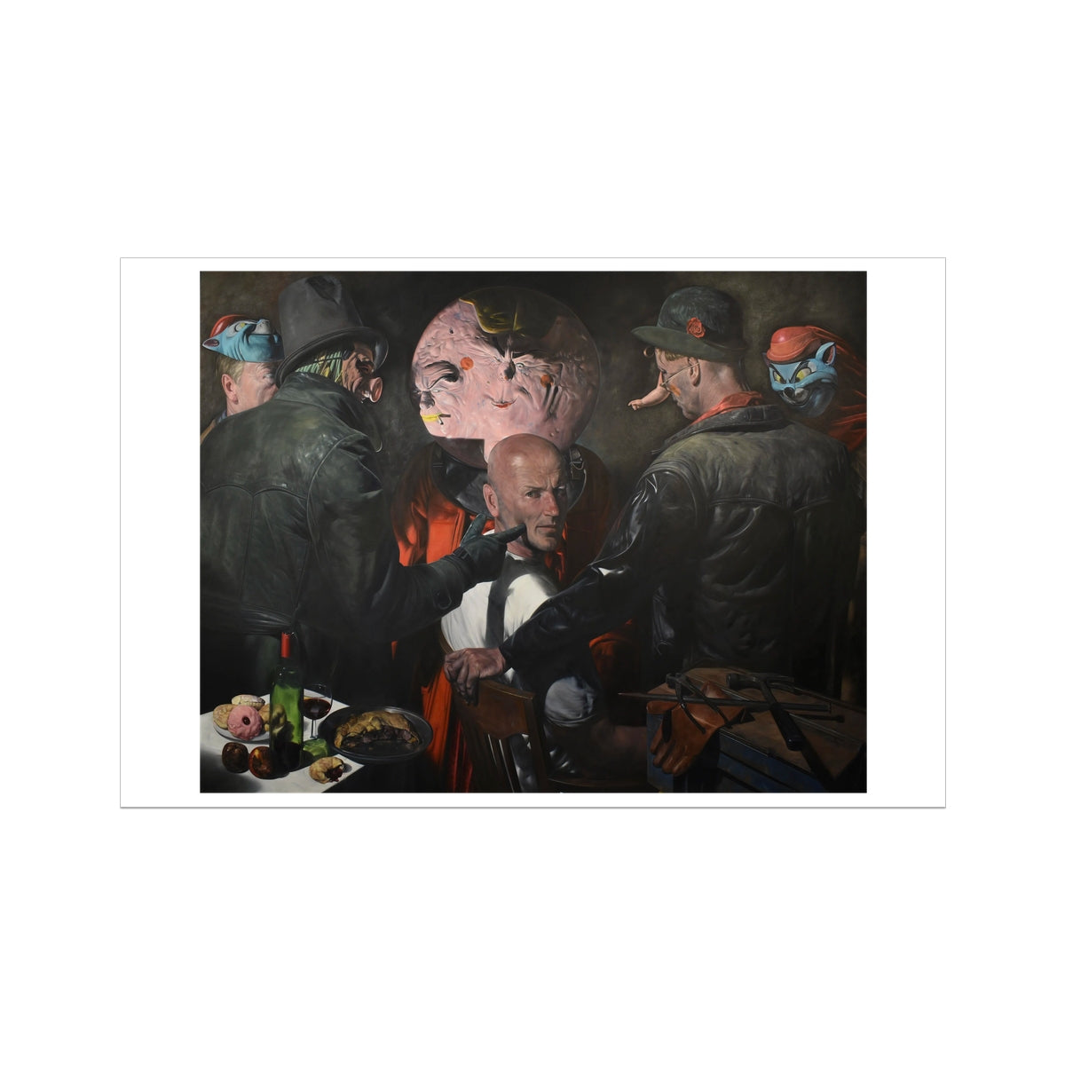 Point - painting - art poster print 40x60 inch with white border preview