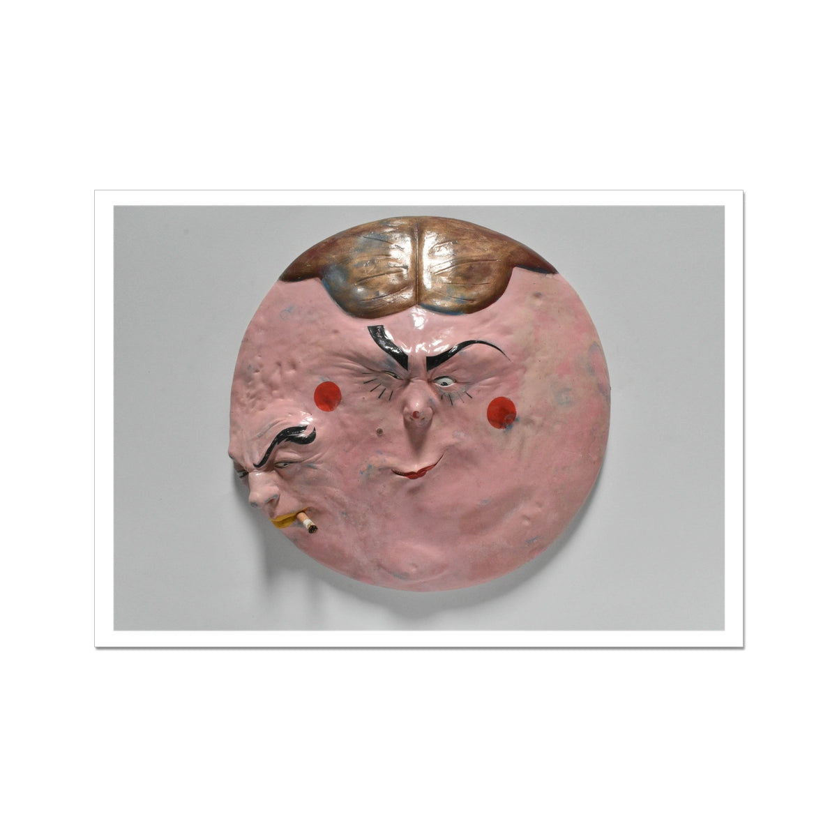 Two - Faced Mask - Sculpture art poster print 16x24 inch (A2) with white border preview