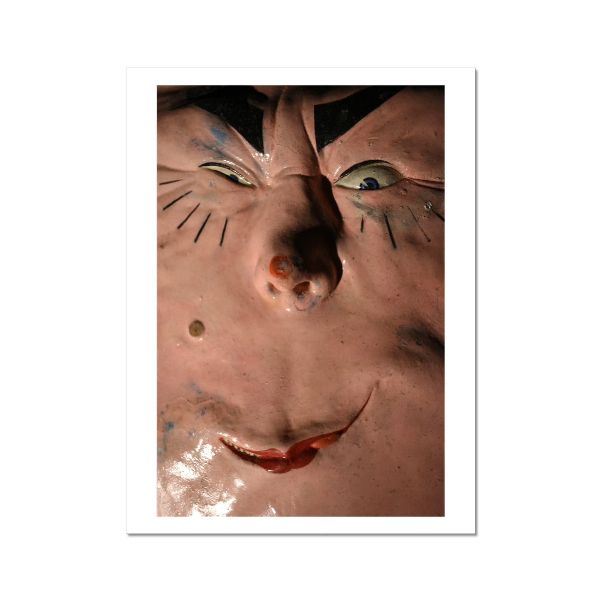 Two - Faced Mask - Detail - Sculpture art poster print 12x16 inch (A3) with white border preview