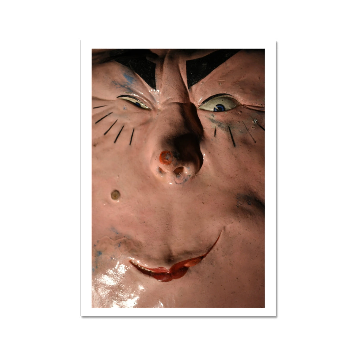 Two - Faced Mask - Detail - Sculpture art poster print 8x12 inch (A4) with white border preview