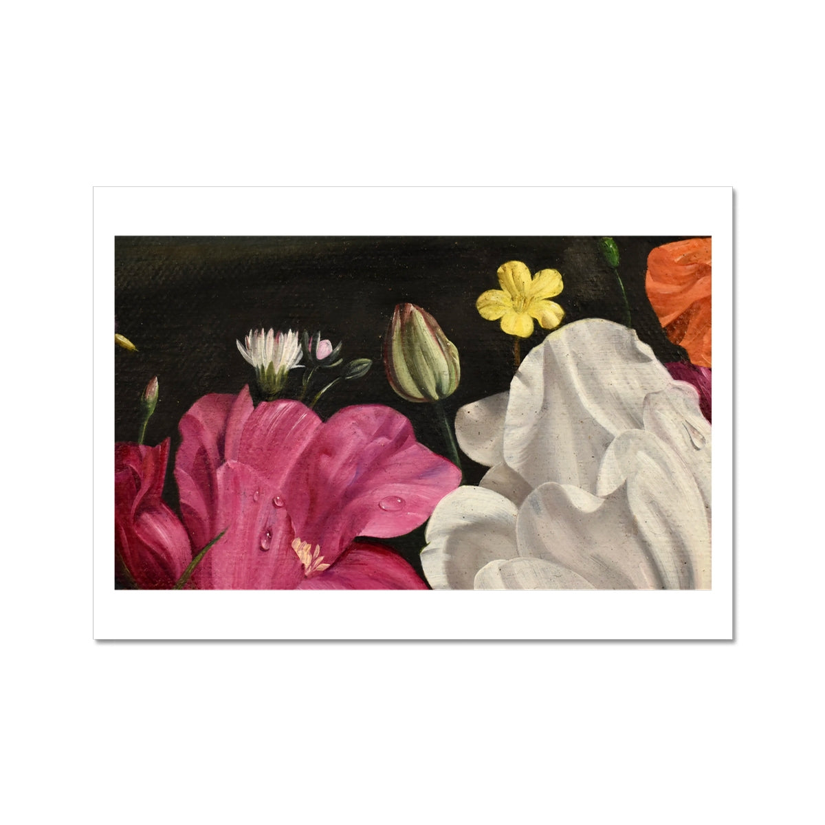 Coterie- detail (flowers) painting art poster print 8x12 inch (A4) with white border preview