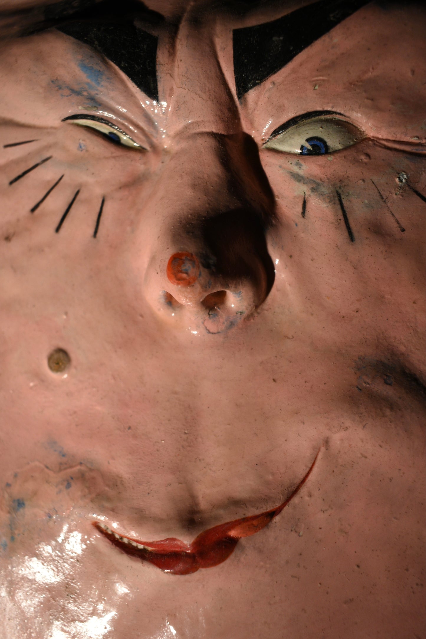 Two - Faced Mask - Detail - Sculpture art poster print by Nicholas C Williams