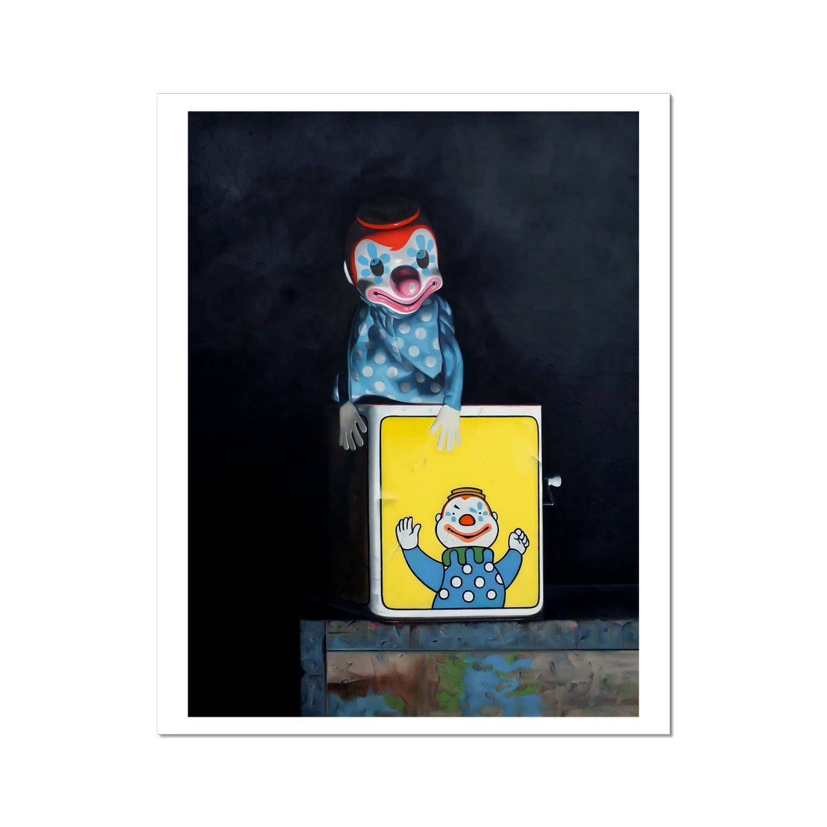 Jack in the Box - painting - art poster print 16x20 inch with white border preview