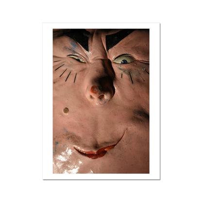 Two - Faced Mask - Detail - Sculpture art poster print 12x16 inch (A3) with white border preview