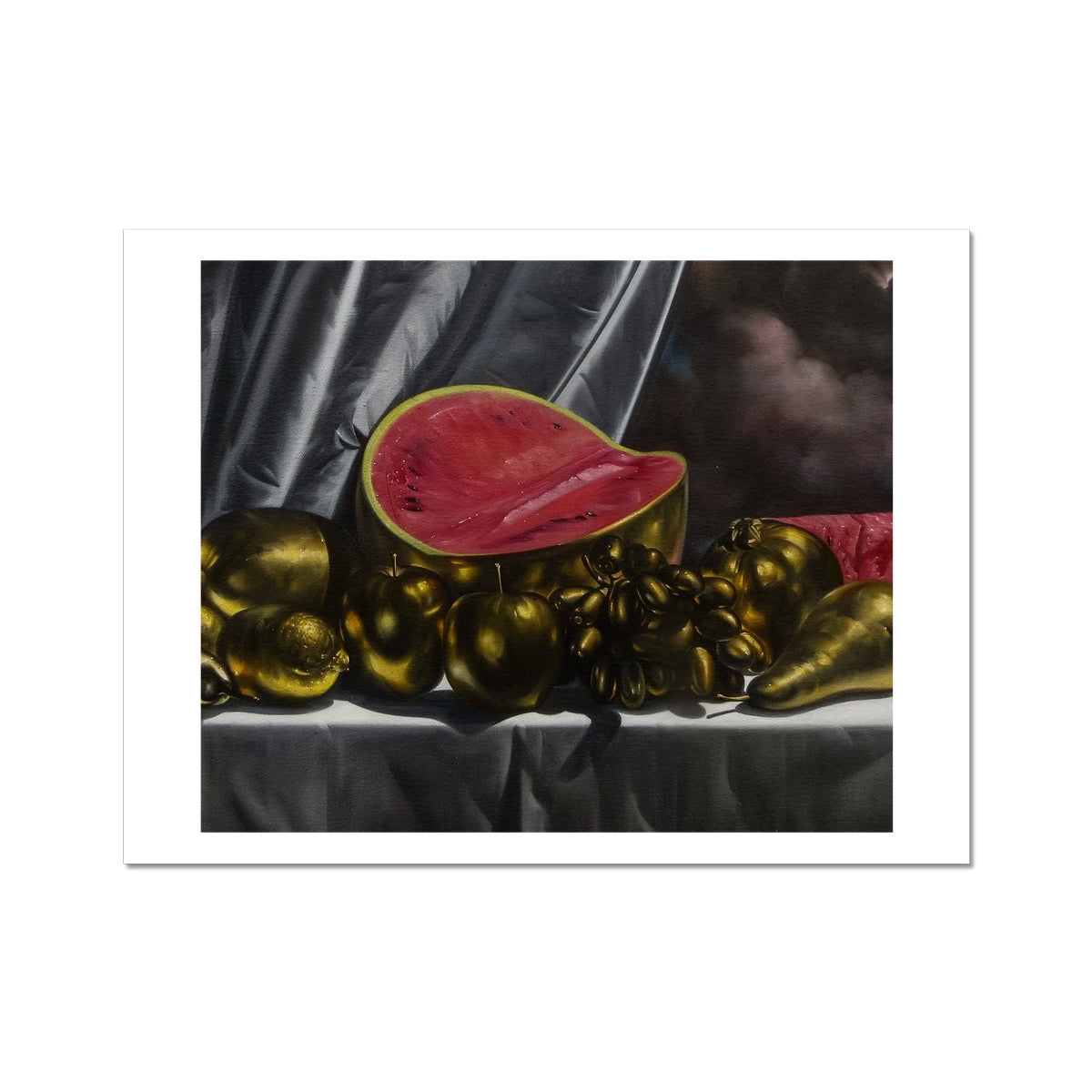 Gold - detail - painting art poster print 12x16 inch (A3) with white border preview 