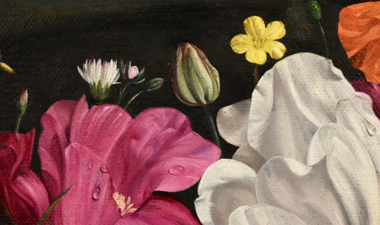 Coterie- detail (flowers) painting art poster print by Nicholas C Williams