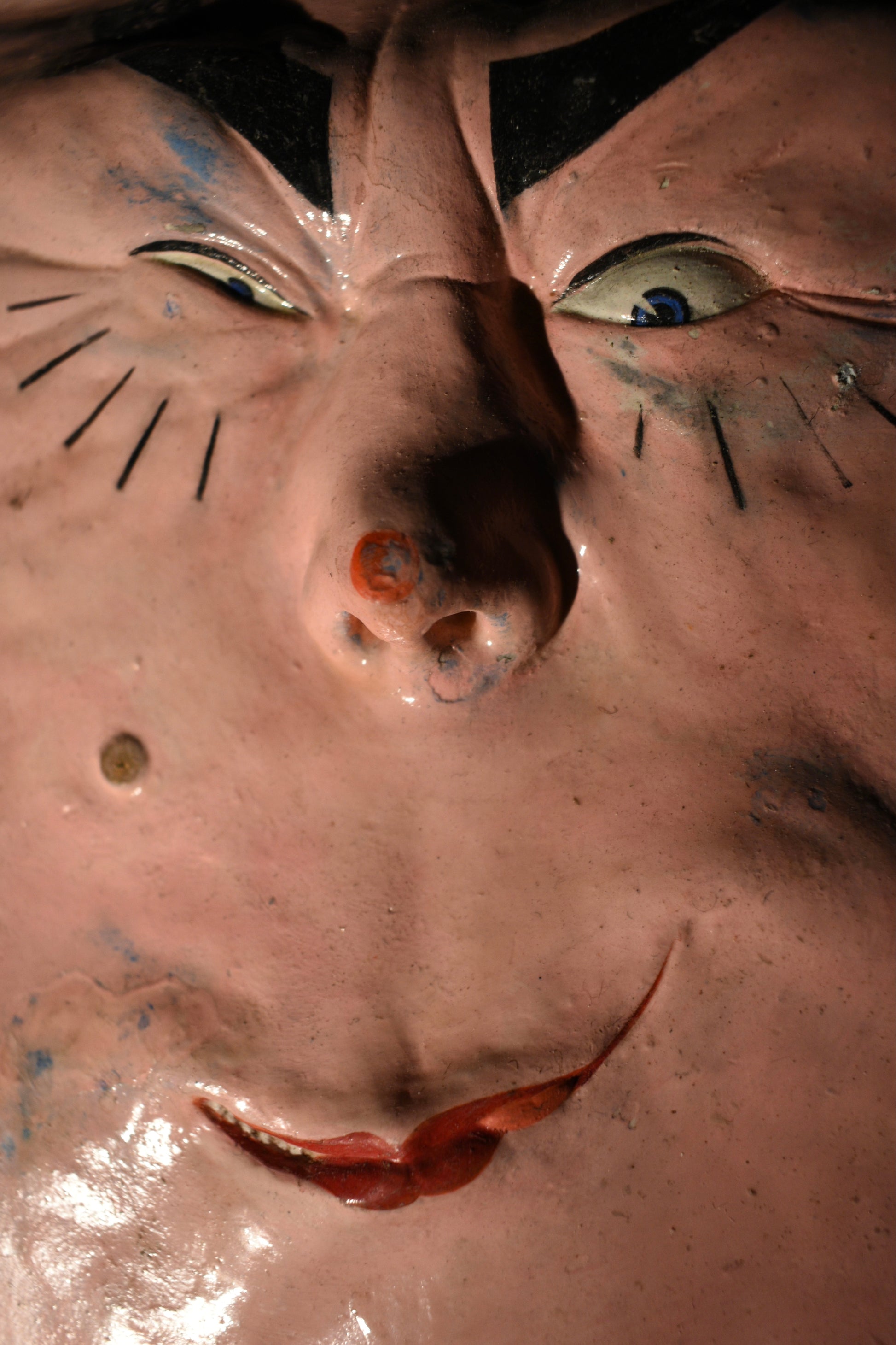Two - Faced Mask - Detail - Sculpture art poster print by Nicholas C Williams