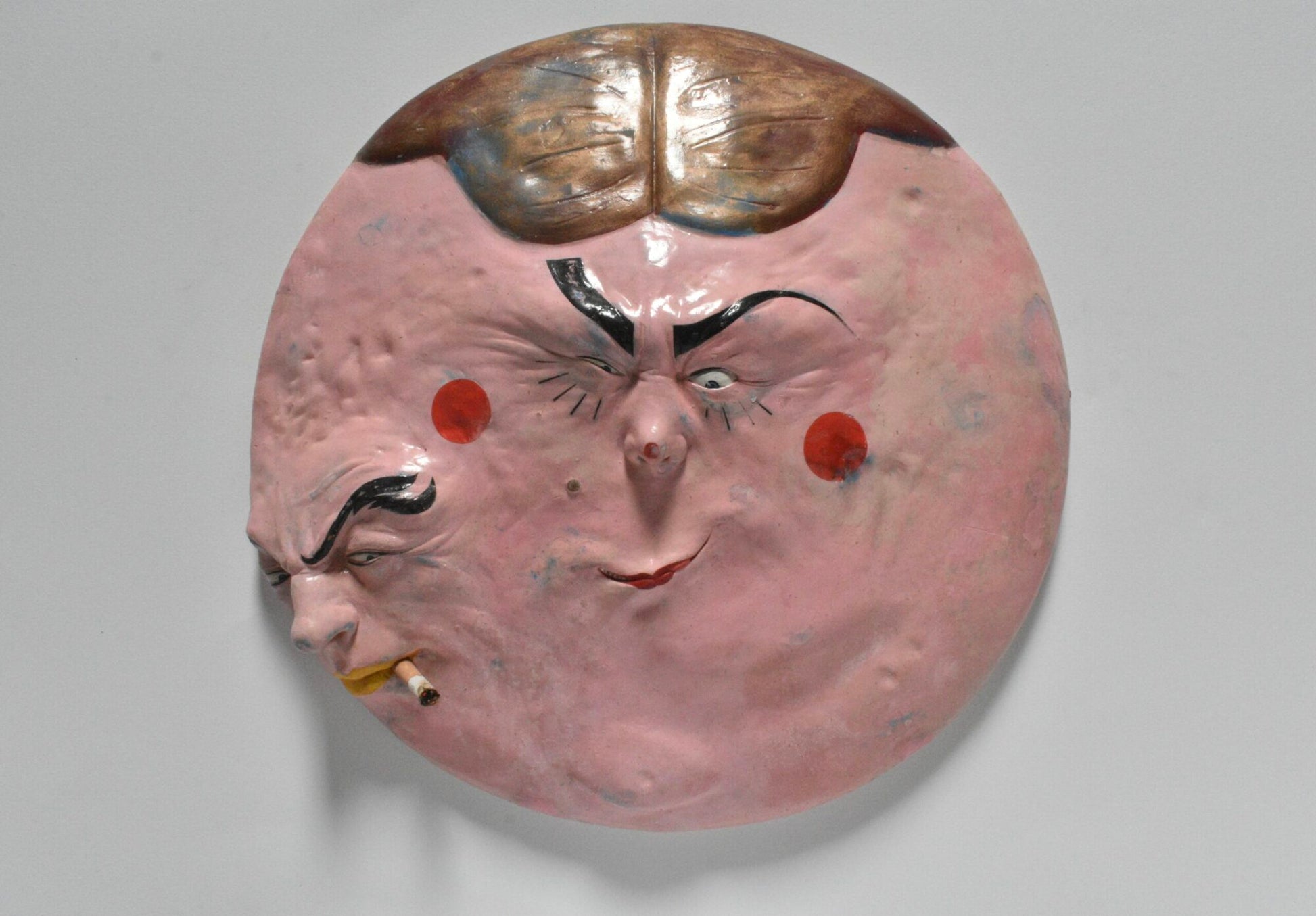 Two - Faced Mask - Sculpture art poster print by Nicholas C Williams
