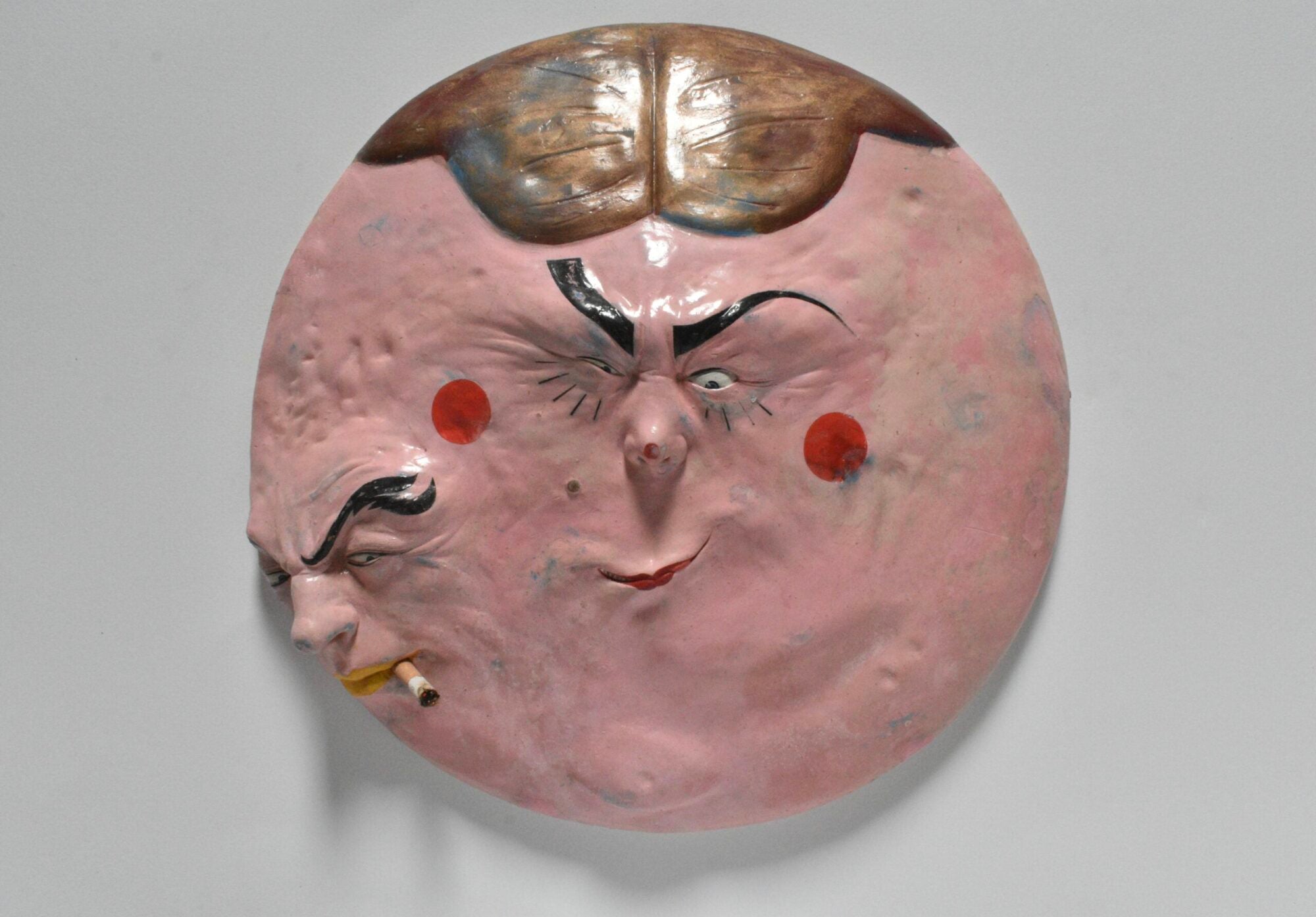Two - Faced Mask - Sculpture art poster print by Nicholas C Williams